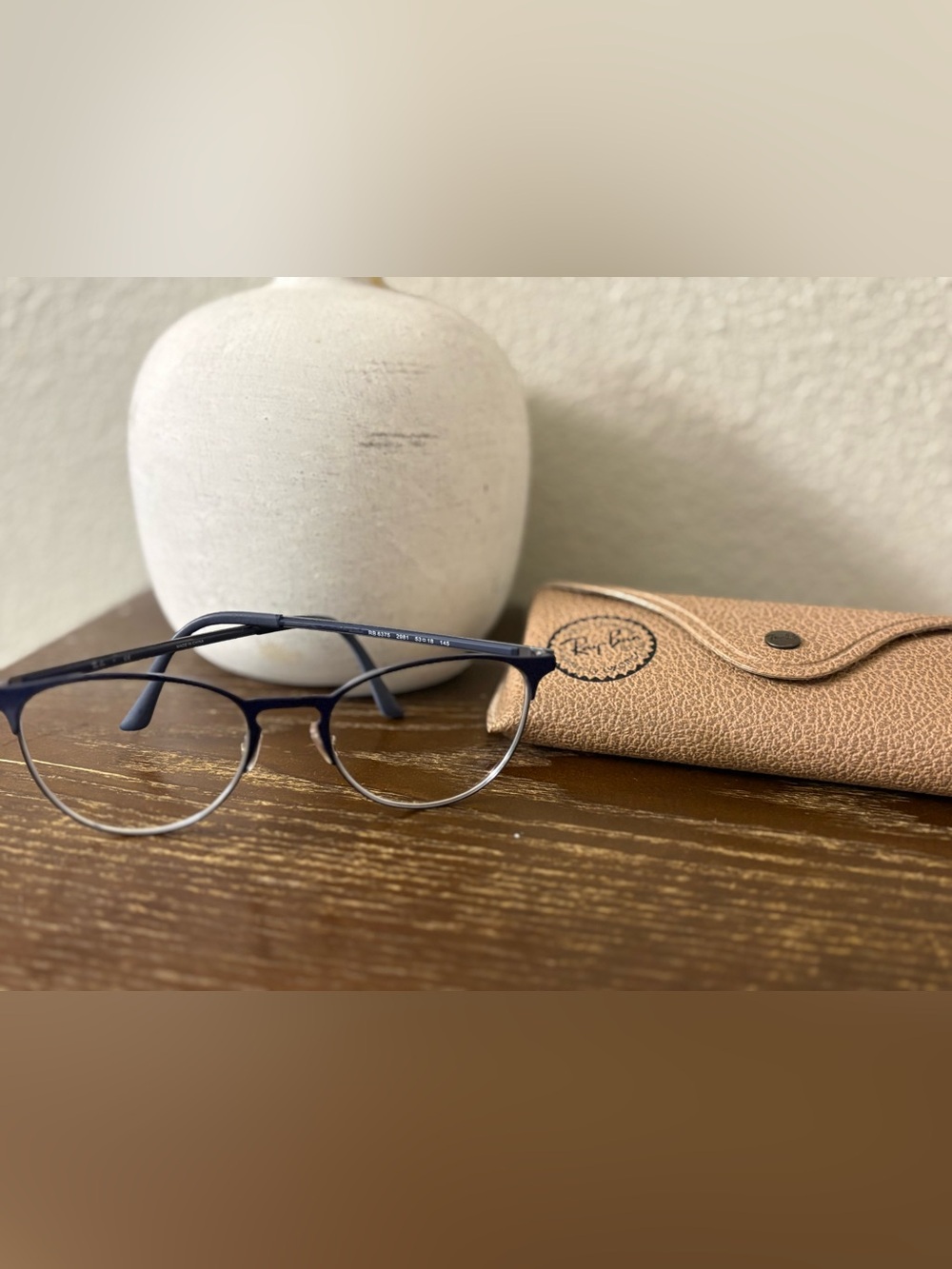 Ray-Ban metal Glasses with blue rim